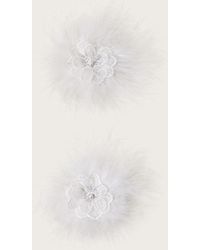 Monsoon - 2-pack Fluffy Floral Clips - Lyst