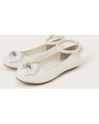 Monsoon - Polly Bow Ballet Flats Ivory - Lyst