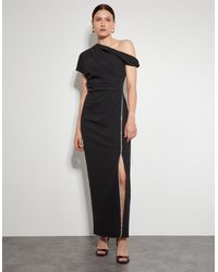 Monsoon - Tia Asymmetrical Jersey Maxi Dress Black - Lyst