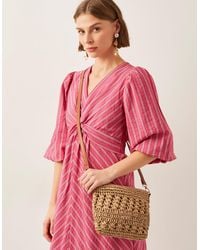 Monsoon - Amber Raffia Crochet Cross-body Bag - Lyst
