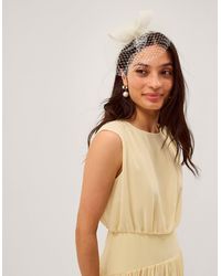 Monsoon - Alexia Twist Veil Fascinator Hair Slide Ivory - Lyst