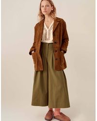 Monsoon - East Reggie Chestnut Brown Suede Jacket Brown - Lyst