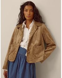 Monsoon - Sofia Faux Suede Jacket Ivory - Lyst