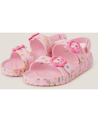 Monsoon - Floral Eva Buckle Sandals Pink - Lyst