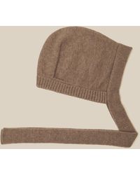 Monsoon - Tala Tie Knitted Bonnet Mink - Lyst