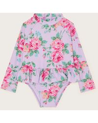 Monsoon - Baby Rose Skirted Swimsuit Purple - Lyst