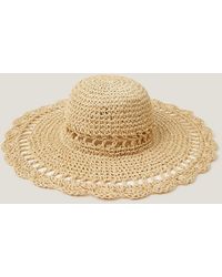 Monsoon - Tilda Crochet Straw Sun Hat - Lyst