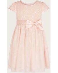 Monsoon - Baby Truth Sequin Lace Dress Pink - Lyst