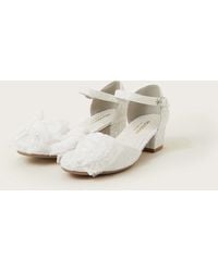 Monsoon - Bow Lace Two-part Heels Ivory - Lyst