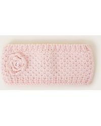 Monsoon - Flower Knit Bando Headband - Lyst