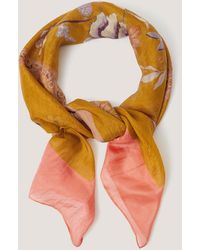 Monsoon - Samara Floral Square Silk Scarf - Lyst