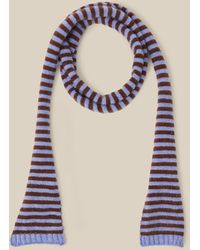 Monsoon - Sage Stripe Skinny Scarf - Lyst