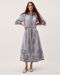 Monsoon - Kirsty Stripe Midi Shirt Dress - Lyst