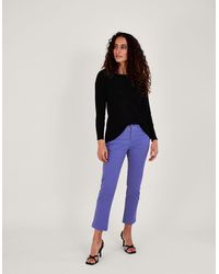 Monsoon - Safaia Cropped Skinny Jeans In Sustainable Cotton Blue - Lyst