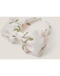 Monsoon - Floral Embroidered Bow Headband - Lyst