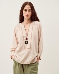 Monsoon - Frida Stripe Linen-Blend Top - Lyst