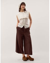 Monsoon - Lexi Sleeveless Embroidered Linen Blend Top Ivory - Lyst