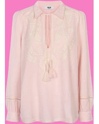 Monsoon - Moliin Vaeda Embroidered Cotton Shirt Pink - Lyst