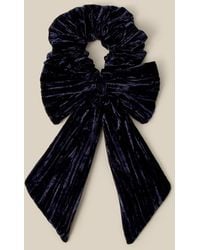 Monsoon - Velvet Bow Hair Scrunchie - Lyst