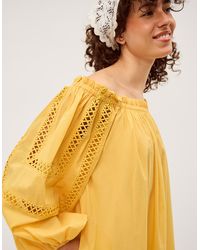 Monsoon - Lola Cotton Midi Dress - Lyst