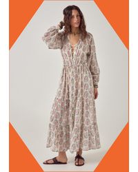 Monsoon - Maison Hotel Anne Floral Shimmer Maxi Dress Multi - Lyst