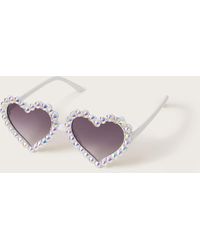 Monsoon - Rhinestone Heart Sunglasses - Lyst