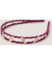 Monsoon - Ruby Floral Embellished Twisted Headband - Lyst