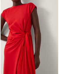 Monsoon - Tilly Tie-side Jersey Midi Dress Red - Lyst