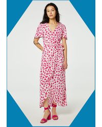 Monsoon - Fabienne Chapot Print Wrap Dress Pink - Lyst