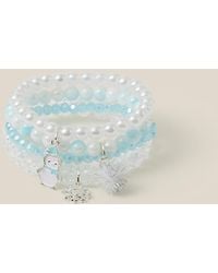 Monsoon - 4-pack Ombré Snowflake Beaded Bracelets - Lyst