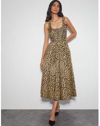 Monsoon - Sicily Leopard Print Midi Dress - Lyst