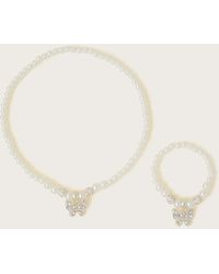 Monsoon - Jewel Butterfly Necklace And Bracelet Set - Lyst