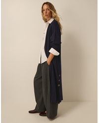 Monsoon - Sadie Knit Longline Cardigan Blue - Lyst