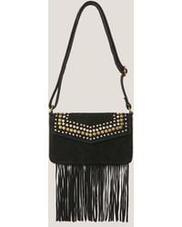 Monsoon - Zora Suede Fringe Crossbody Bag - Lyst