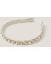 Monsoon - Pearl Encrusted Headband - Lyst