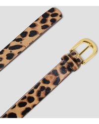 Monsoon - Leopard Print Leather Belt Natural - Lyst