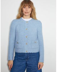 Monsoon - Suki Stitch Cardigan Blue - Lyst