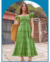 Monsoon - East Tiered Maxi Dress Green - Lyst