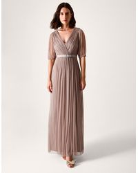 Monsoon - Ellie Sheer Sleeve Maxi Dress - Lyst