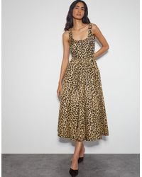 Monsoon - Sicily Leopard Print Midi Dress - Lyst