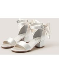 Monsoon - Two-part Bow Heels Ivory - Lyst