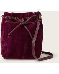 Monsoon - Alice Velvet Bucket Bag - Lyst