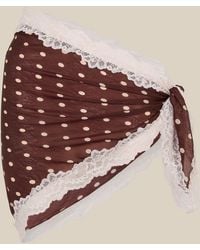 Monsoon - Elin Polka Dot Lace Silk Scarf - Lyst
