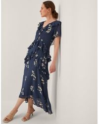 Monsoon - Celeste Floral Ruffle Maxi Dress - Lyst