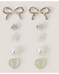 Monsoon - 5-pack Bow & Pearl Stud Earrings - Lyst