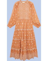 Monsoon - Maison Hotel Caroline Embroidered Maxi Dress Orange - Lyst