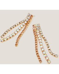 Monsoon - Gemstone Tassel Drop Earrings - Lyst