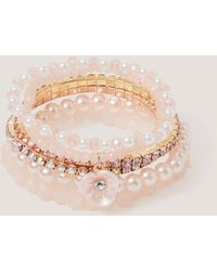 Monsoon - 6-pack Flower Beaded Bracelets - Lyst