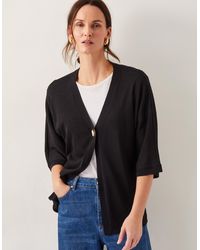 Monsoon - Beth Single Button Cardigan Black - Lyst