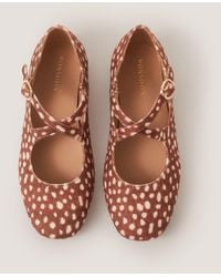 Monsoon - Dana Bambi Mary Jane Ballet Flats Natural - Lyst